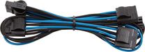 Vads Corsair 4 pin Molex female, 4 pin Molex female, 0.75 m, zila krās./melna krās.