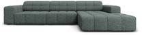 Kampinė sofa Micadoni Home Jennifer Chenille, žalia sp., dešininė, 284 x 166 cm x 70 cm