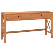 Rakstāmgalds ar atvilktnēm VLX Recycled Teak Wood 325265, 140 cm x 40 cm, 75 cm, brūna krās.