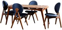 Valgomojo komplektas Kalune Design Touch, mėlyna sp./riešuto sp.