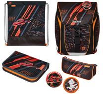 Skolas mugursoma Herlitz FiloLight Plus Speed, melna krās./oranža krās., 38 cm x 22 cm x 32 cm