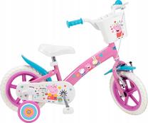 Vaikiškas dviratukas su papildomais ratukais, vaikų Toimsa Peppa Pig, rožinė sp., 12"