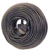 Buitinis ilgintuvas, 50 m, IP20, 1 lizdo, juoda sp.