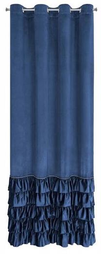 Nakts aizkari Carli, zilimelns krās., 140 cm x 250 cm