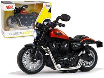 Игрушечный мотоцикл Lean Toys Classical Moto MY66 12254, 1:14, черный цв./красный цв.