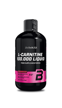 Maisto papildas BioTech USA L-Carnitine 100.000 Liquid, vyšnių skonio, 0.5 l