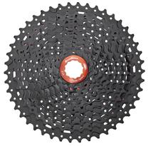 Žvaigždžių kasetė SunRace CSMX8 FRWE120, aliuminis/plienas, juoda sp./raudona sp.