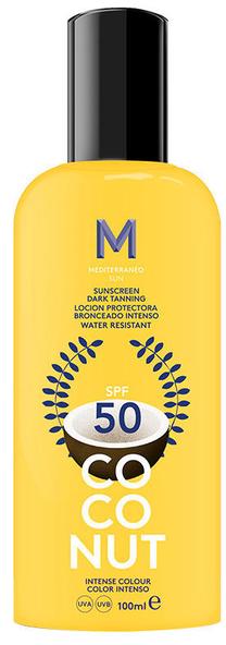 Stiprinantis įdegį aliejus Mediterraneo Sun Coconut Suntan Dark Tanning SPF50, 100 ml