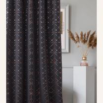 Naktinė užuolaida Room99 Glammy, aukso sp./tamsiai pilka sp., 140 cm x 250 cm
