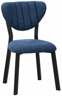 Valgomojo kėdė Kalune Design Elma 225ALN1106, matinė, tamsiai mėlyna (navy) sp., 45 cm x 47 cm x 85 cm