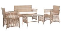 Āra mēbeļu komplekts VLX Garden Lounge Set, bēša krās., 4 sēdvietas