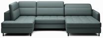 Kampinė sofa Berrto Manhattan 38, žalia sp., dešininė, 165 x 306 cm x 100 cm