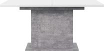 Stalas išskleidžiamas Forte, balta sp./pilka sp., 160 - 200 cm x 90 cm x 76.6 cm