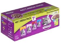 Mitrā kaķu barība Whiskas Fish and Traditional Flavors Jelly, zivs, 0.1 kg, 40 gab.