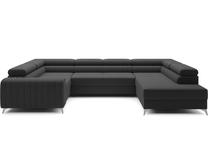 Modulinė sofa Louis Sawana 14, juoda sp., kairinė, 202 x 347 cm x 92 cm
