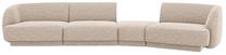 Modulinė sofa Micadoni Miley Haga30, smėlio sp., dešininė, 320 x 128 cm x 70 cm