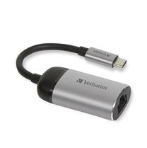 Adapteris Verbatim 49146 USB Type-C, RJ-45, 0.1 m, sudraba krās./melna krās.