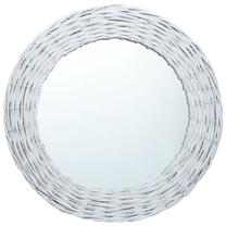Spogulis VLX Wicker, stiprināms, 40 cm x 40 cm, balta krās.