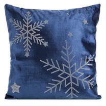 Kalėdinis dekoratyvinės pagalvėlės užvalkalas Royal 2, mėlyna/sidabro, 45 cm x 45 cm