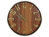 Laikrodis Hobart, ruda/aukso, 40 cm x 40 cm, 40 cm