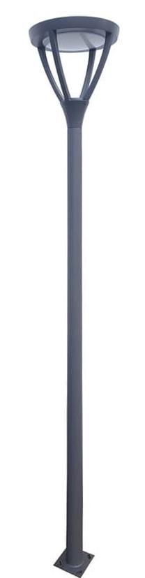 Brīvi stāvošs āra gaismeklis Su-Ma Mars MLS-LB-22A, 45W, LED, IP65, melna krās., 44 cm x 318 cm