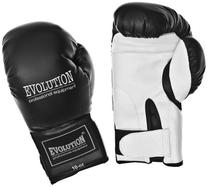 Боксерские перчатки Evolution Boxing, белый цв./черный цв., 10 oz