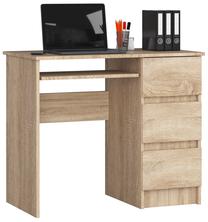 Rakstāmgalds ar atvilktnēm Akord A6 Right, 90 cm x 50 cm, 77 cm, sonoma ozola krās.