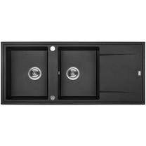 Кухонная мойка Laveo Megalo SBE_721T, Black, гранит, 116 см x 50 см x 17 см, черный цв.
