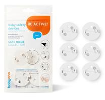 Apsauga elektros lizdui BabyOno Electrical Outlet Safety Cover, balta sp., 6 vnt.