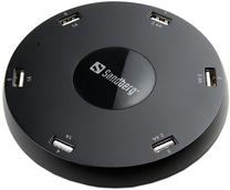 Telefono įkroviklis Sandberg, USB/AC/DC, juoda sp.