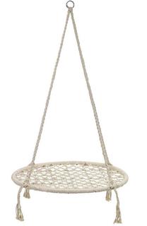 Ligzdas šūpoles ModernHome GW-908, 80 cm, 100 cm, balta krās.
