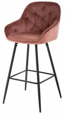 Baro kėdė Toni, matinė, rožinė, 53 cm x 55 cm x 107 cm