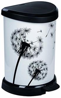 Šiukšliadėžė Curver Deco, balta sp./juoda sp., 20 l, 44.8 cm x 26.8 cm