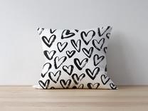Dekoratyvinės pagalvėlės užvalkalas Mioli Decor 1076, balta sp./juoda sp., 43 cm x 43 cm