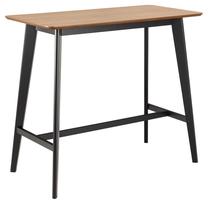 Baro stalas Roxby, ąžuolo sp./juoda sp., 120 cm x 60 cm x 105 cm