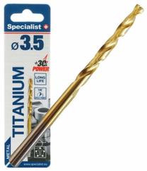 Metalo grąžtas Specialist+ Titanium, metalas/nerūdijantysis plienas/plastikas, hss m2, tiesus, 3.5 mm x 7 cm