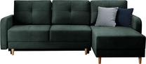 Kampinė sofa Roxi Loco 35, tamsiai žalia sp., 165 x 240 cm x 90 cm