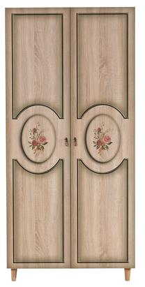 Spinta Kalune Design Stil 421, sonoma ąžuolo sp./šviesiai ruda sp., 90 cm x 52 cm x 192 cm