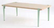 Kavos staliukas Kalune Design Fonissa, ruda sp./žalia sp., 60 cm x 120 cm x 45 cm