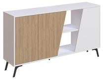 Spintelė Kalune Design Fione 150, ąžuolo sp./balta sp., 35.6 cm x 150 cm x 82 cm