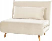 Sofa-lova Beliani Setten, kreminė sp., 104 x 90 cm x 82 cm