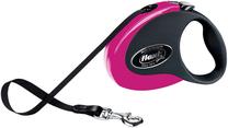 Automatinis pavadėlis Flexi Collection Medium, juoda sp./rožinė sp., 5 m