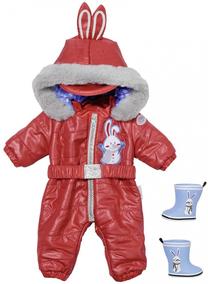 Одежда для кукол Zapf Creation Baby born Kindergarten Snow Outfit, синий цв./красный цв.