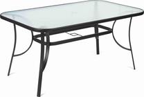Lauko stalas FDZN 5020, juoda sp., 150 cm x 96 cm x 71 cm
