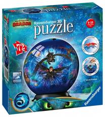 3D dėlionė Ravensburger How to train your Dragon 3, 72 vnt.