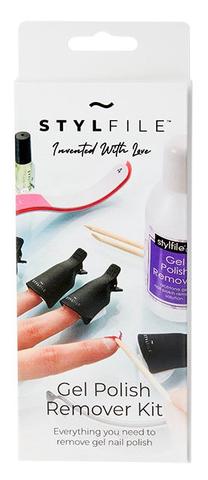 Nagų lakų komplektas Stylideas Stylfile Gel Polish Remover Complete Kit, 150 ml