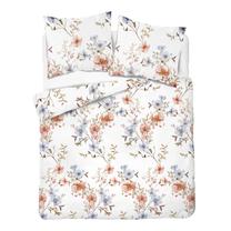 Patalynės užvalkalų komplektas PCB-257, mėlynas/baltas/oranžinis, 140 x 200 cm