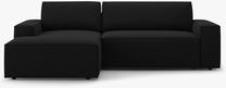 Kampinė sofa - lova Micadoni Jodie MIC_LCF_78_F1_JODIE6, juoda sp., kairinė, 246 x 151 cm x 86 cm