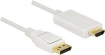 Адаптер Delock Displayport 1.2 > HDMI-A USB, HDMI, 3 м, белый цв.