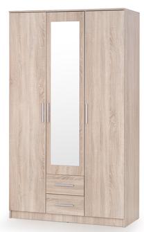 Spinta Lima S-3, ąžuolo sp., 120 cm x 52 cm x 205 cm, su veidrodžiu